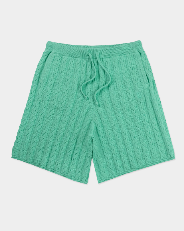 EE® Cable Knit Green Short | Eric Emanuel Shorts