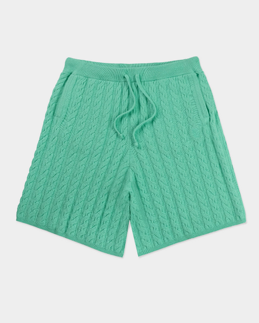 EE® Cable Knit Green Short | Eric Emanuel Shorts