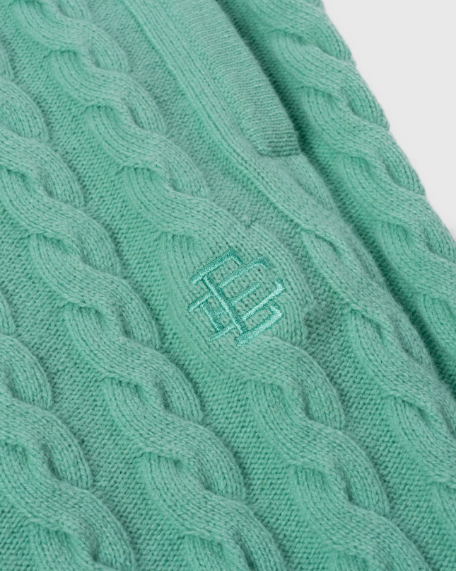 EE® Cable Knit Green Short | Eric Emanuel Shorts