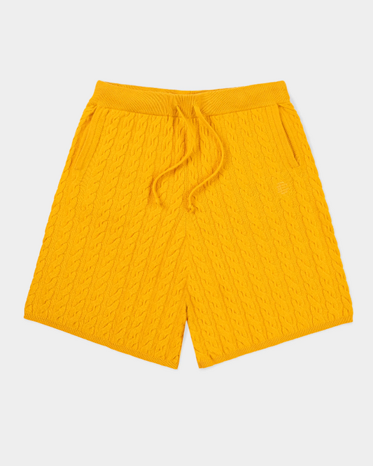 EE® Cable Knit Yellow Short | Eric Emanuel Shorts