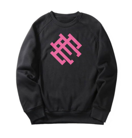 EE® Black Sweatshirt/Pink Logo | Eric Emanuel Sweatshirt
