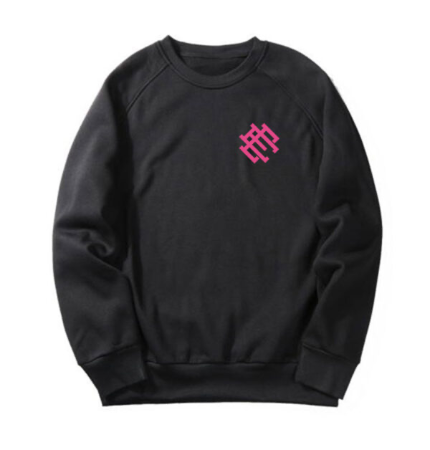 EE® Black Sweatshirt/Pink Logo | Eric Emanuel Sweatshirt
